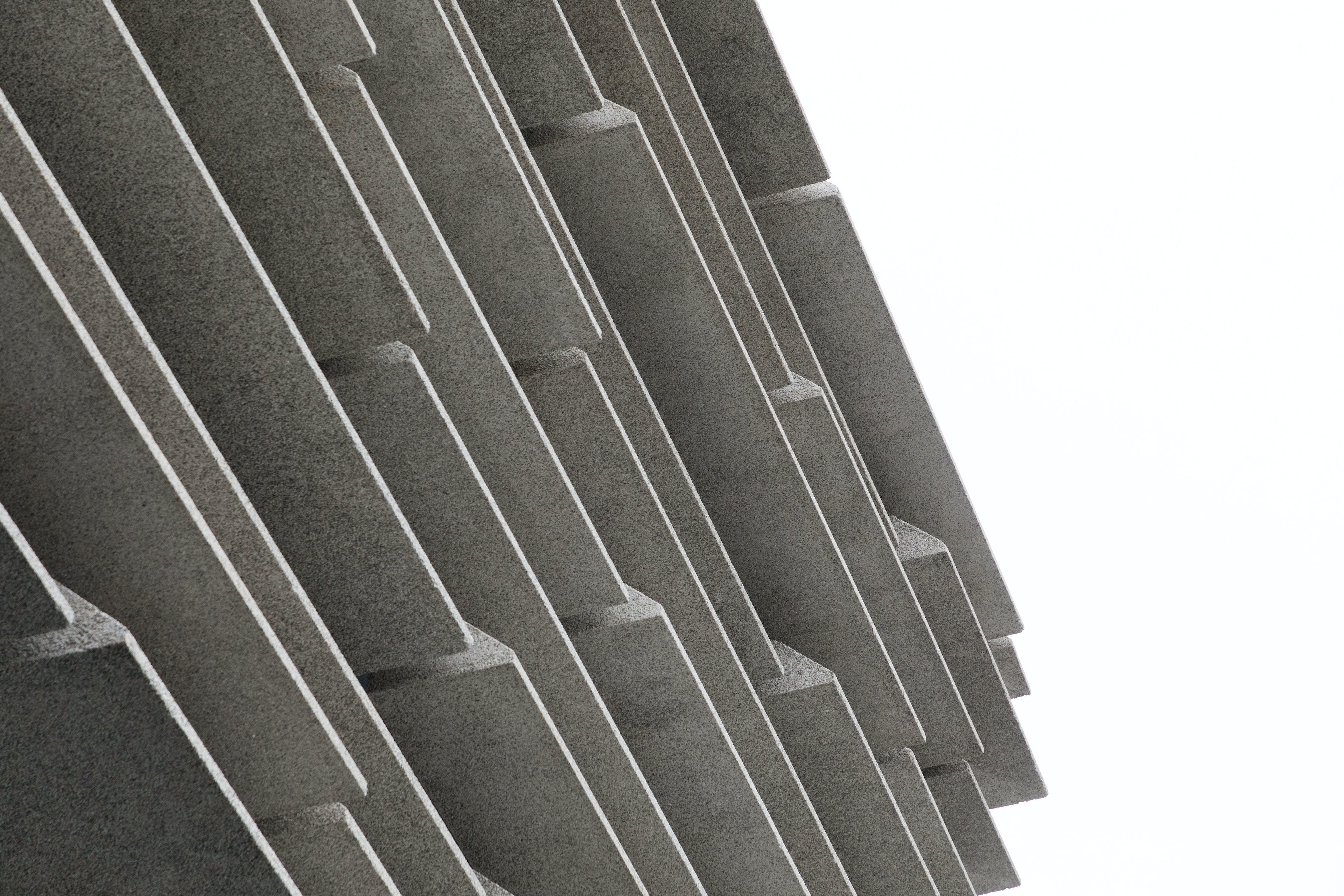 A section of exterior cladding at V&A Dundee
